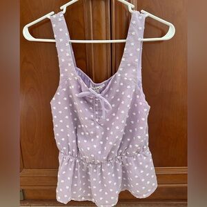 Francesca's Lavender Floral Blouse